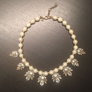 Banana Republic Faux Pearl and Rhinestone Necklace
